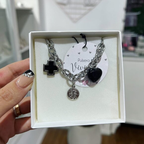 Salve Regina Pulsera Acero Viviana/Viviana Steel Bracelet Edición Limitada - Picture 2 of 3